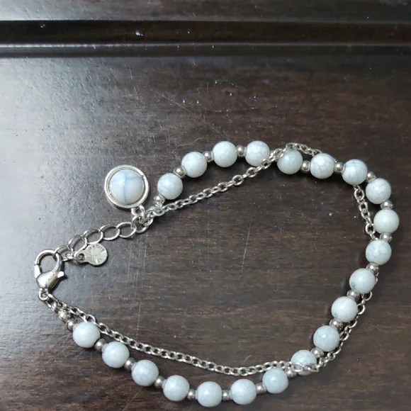 Bohemian Silver and Blue Charm Bracelet - Picture 3 of 5